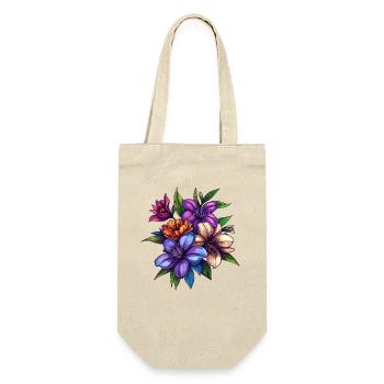 Tropical Flower Bouquet – Colour Explosion - Gift Bag for Bottles - nature - Front