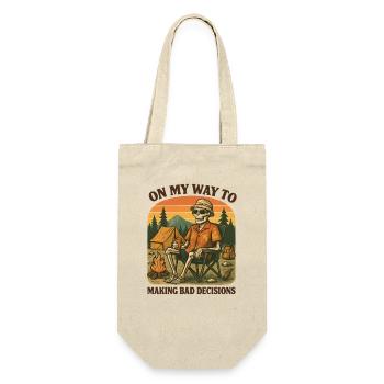 Camping Humor On My Way To Making Bad Decisions - Gift Bag for Bottles - nature - Front