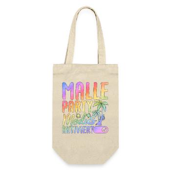 Malle Party Modus Aktiviert - Geschenkbeutel für Flaschen - Natur - Vorne
