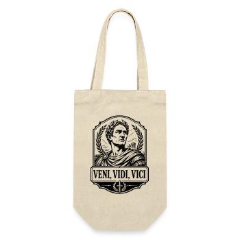 Caesar Veni Vidi Vici Rom Imperator Retro - Geschenkbeutel für Flaschen - Natur - Vorne