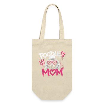 Pudel Mama Graffiti Pink - Geschenkbeutel für Flaschen - Natur - Vorne
