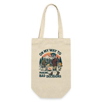 Camping Humor On My Way To Making Bad Decisions - Gift Bag for Bottles - nature - Front