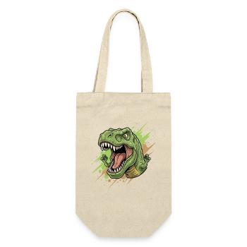 Angry T Rex with a splash of color - Gift Bag for Bottles - nature - Front