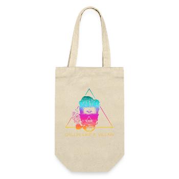 Skull with Sunglasses – Chillin Retro - Gift Bag for Bottles - nature - Front