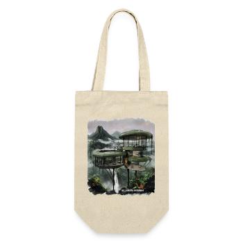 BILLIONAIRE HIDEAWAY - Futuristic Jungle Villa  - Gift Bag for Bottles - nature - Front
