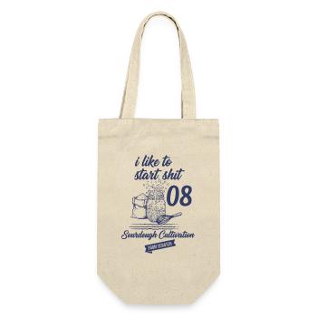 I Like To Start 08 Sourdough Cultivation From - Gift Bag for Bottles - nature - Front