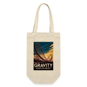 Gravity as a passenger | Roller coaster - Gift Bag for Bottles - nature - Front