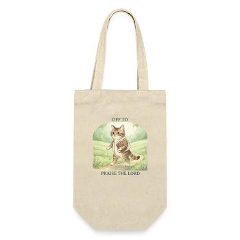 To praise the Lord Christian Cat - Gift Bag for Bottles - nature - Front