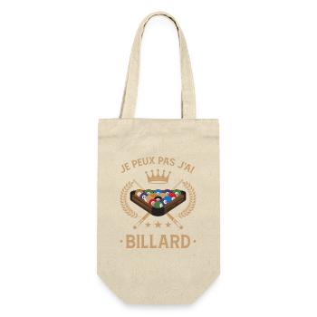 Je Peux Pas J'ai Billard Humour Joueur Cadeau  - Sac à bouteille - nature - Devant