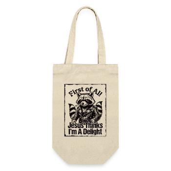 First of All Jesus Thinks I'm A Delight Raccoon - Gift Bag for Bottles - nature - Front