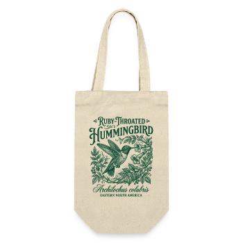 Rubinkehl-Kolibri - Geschenkbeutel für Flaschen - Natur - Vorne
