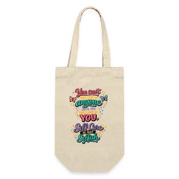You First: Self-Care Motto Motivation Mindful - Gift Bag for Bottles - nature - Front