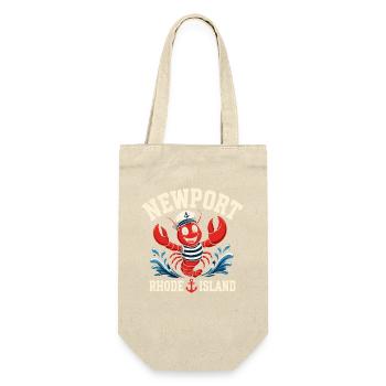Newport Krabbe Seemann Rhode Island - Geschenkbeutel für Flaschen - Natur - Vorne