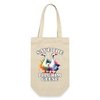 Pilgrim Gans Save Pilgrim Goose - Geschenkbeutel für Flaschen - Natur - Vorne