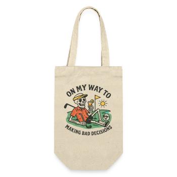 L’humour de golf en route vers de mauvaises décisions - Sac à bouteille - nature - Devant