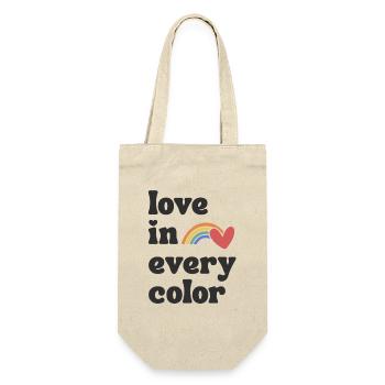 Love in every Color Pride - Geschenkbeutel für Flaschen - Natur - Vorne