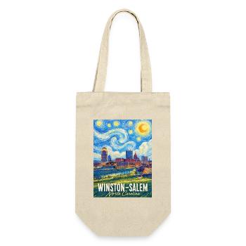 Winston-Salem, North Carolina  - Geschenkbeutel für Flaschen - Natur - Vorne