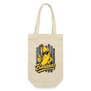  Bananas Coole Lustige Banane Mit Sonnenbrille - Geschenkbeutel für Flaschen - Natur - Vorne