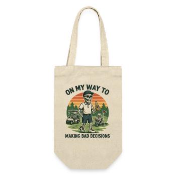 L’humour de golf en route vers de mauvaises décisions - Sac à bouteille - nature - Devant