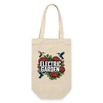 Electric Garden Kolibris Rosen Naturmotiv - Geschenkbeutel für Flaschen - Natur - Vorne