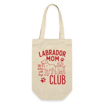 Labrador Mom Club Dog Mom Shirt - Gift Bag for Bottles - nature - Front