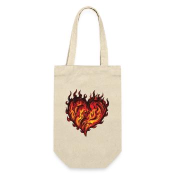 Heart Flame - Gift Bag for Bottles - nature - Front