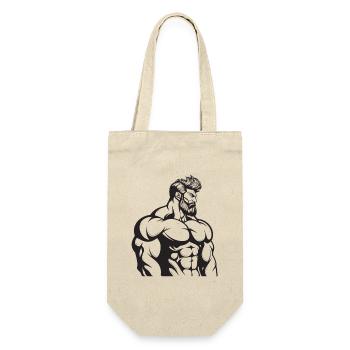 Bodybuilder Fitness Muscles - Sac à bouteille - nature - Devant