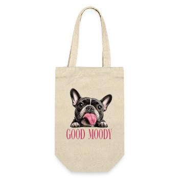 Good Moody French Bulldog Funny Dog - Gift Bag for Bottles - nature - Front