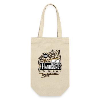 Papa Pride: Freakin' Handsome Saying - Gift Bag for Bottles - nature - Front