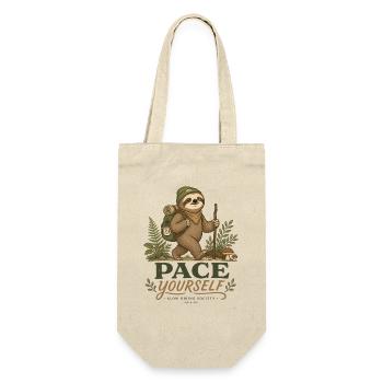 Takt dich beim Faultierwandern - Geschenkbeutel für Flaschen - Natur - Vorne
