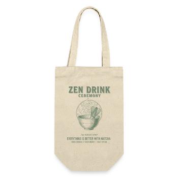 Cérémonie zen de la boisson, tout est mieux avec - Sac à bouteille - nature - Devant