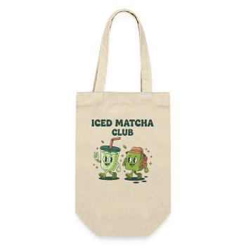 Iced Matcha Club Green Tea Matcha Lover Funny - Gift Bag for Bottles - nature - Front