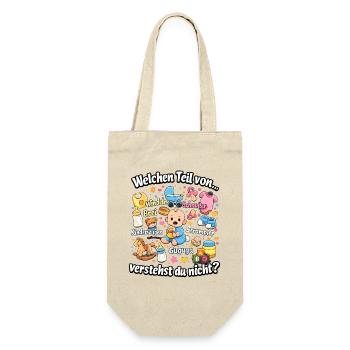Welchen Teil von Babychaos verstehst du nicht - Geschenkbeutel für Flaschen - Natur - Vorne