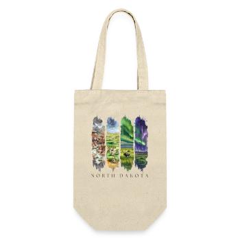 North Dakota Travel Badlands & Peace Garden State - Gift Bag for Bottles - nature - Front