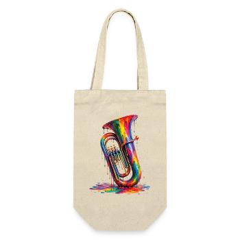 Tuba with dripping paint - Gift Bag for Bottles - nature - Front