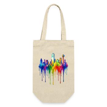 Dallas, Texas – Dripping Paint - Gift Bag for Bottles - nature - Front