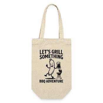 Lets Grill Something BBQ Adventure - Geschenkbeutel für Flaschen - Natur - Vorne