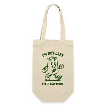 Not lazy | Eco Mode Humor - Gift Bag for Bottles - nature - Front