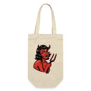 Devil Pinup in Halftone Red - Gift Bag for Bottles - nature - Front