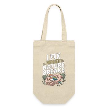 Wildlife Vet I Fix What Nature Breaks Animal Lover - Gift Bag for Bottles - nature - Front