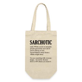 Définition sarcastique drôle : sarcastique - Sac à bouteille - nature - Devant