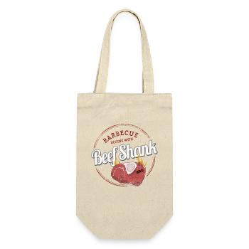 Beef Shank Barbecue Beef Knuckle Vintage BBQ Design - Gift Bag for Bottles - nature - Front