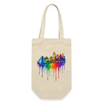 Memphis Tennessee Tropfende Kunst - Geschenkbeutel für Flaschen - Natur - Vorne