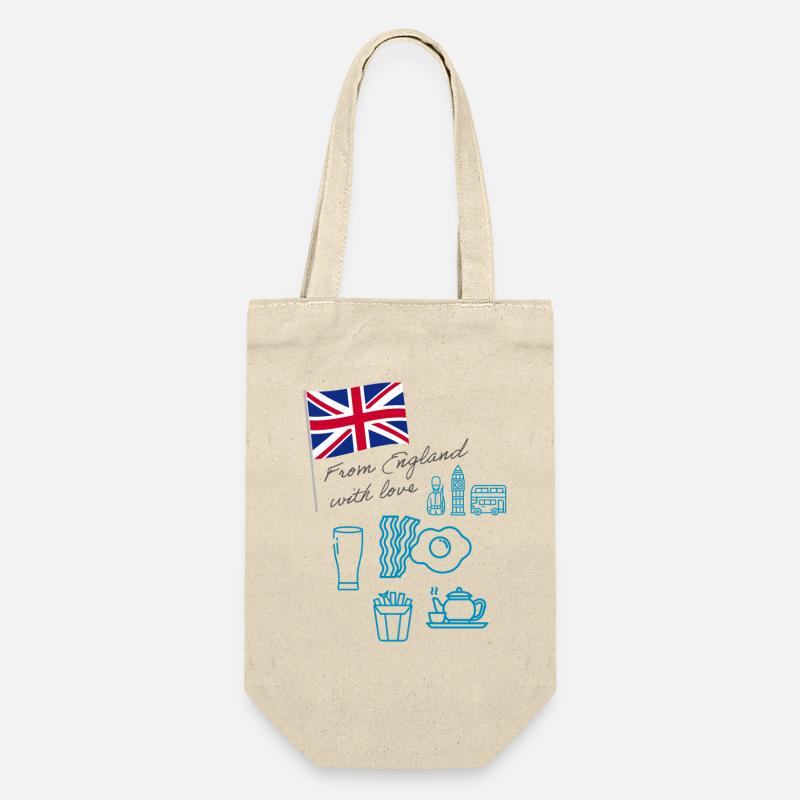 EXANGLIA (Blue + Grey Text) - Gift Bag for Bottles - nature