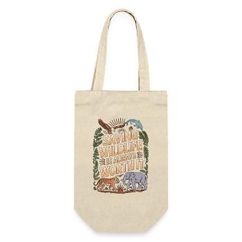 Wildlife Vet Saving Wildlife Is Always Animal Care - Gift Bag for Bottles - nature - Front