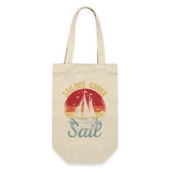 Sailors Gonna Sail Captain Sail Sailor - Geschenkbeutel für Flaschen - Natur - Vorne