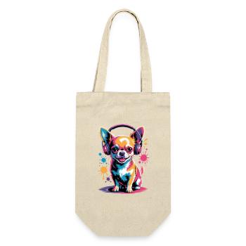 Chihuahua Headphones - Gift Bag for Bottles - nature - Front
