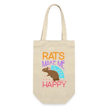 Rat, house rat, rat owner, rat lover - Gift Bag for Bottles - nature - Front