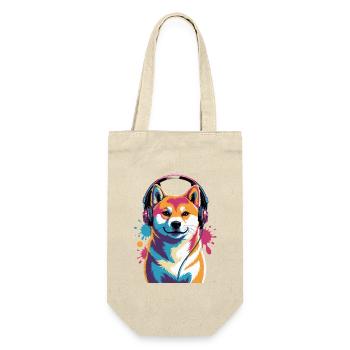Chien Shiba Inu avec un casque - Sac à bouteille - nature - Devant