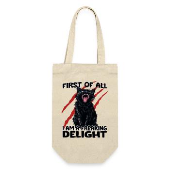 Gremlin Cat Black Domestic Cat Zoomies Chaos - Gift Bag for Bottles - nature - Front